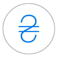 Піктограма гривні синього кольору